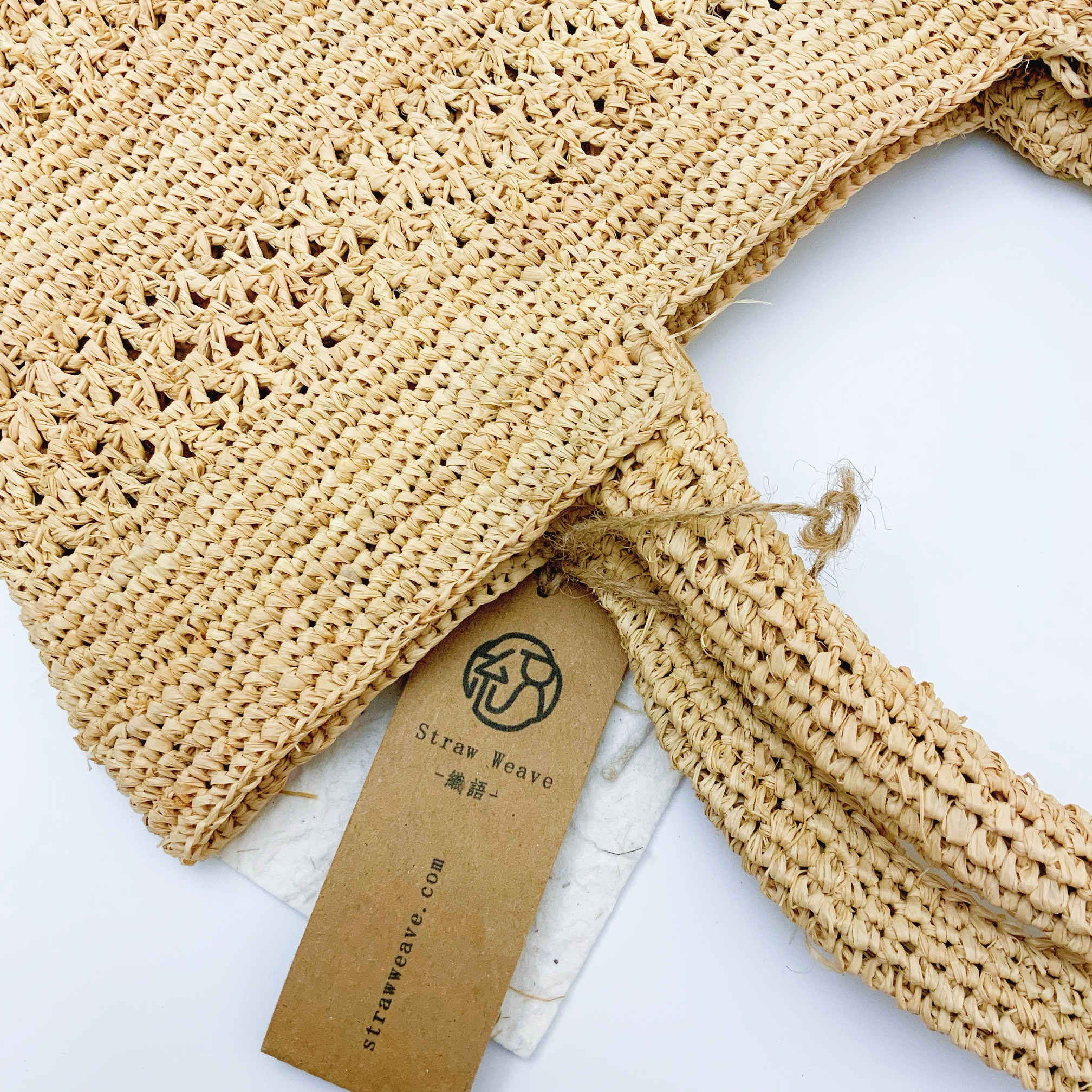 StrawWeave Eco-Friendly Handwoven Premium Raffia Handbag  New Handheld Large-Capacity Hollow Woven Bag, Beach & Vacation Tote Bag