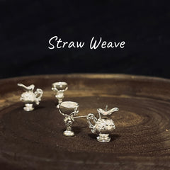 Vintage Wine Glass Stud Earrings