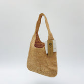 StrawWeave Eco-Friendly Handmade Raffia Shoulder Bag, Women's Small Woven Crossbody Tote, Elegant Casual Summer Beach Vacation Handbag