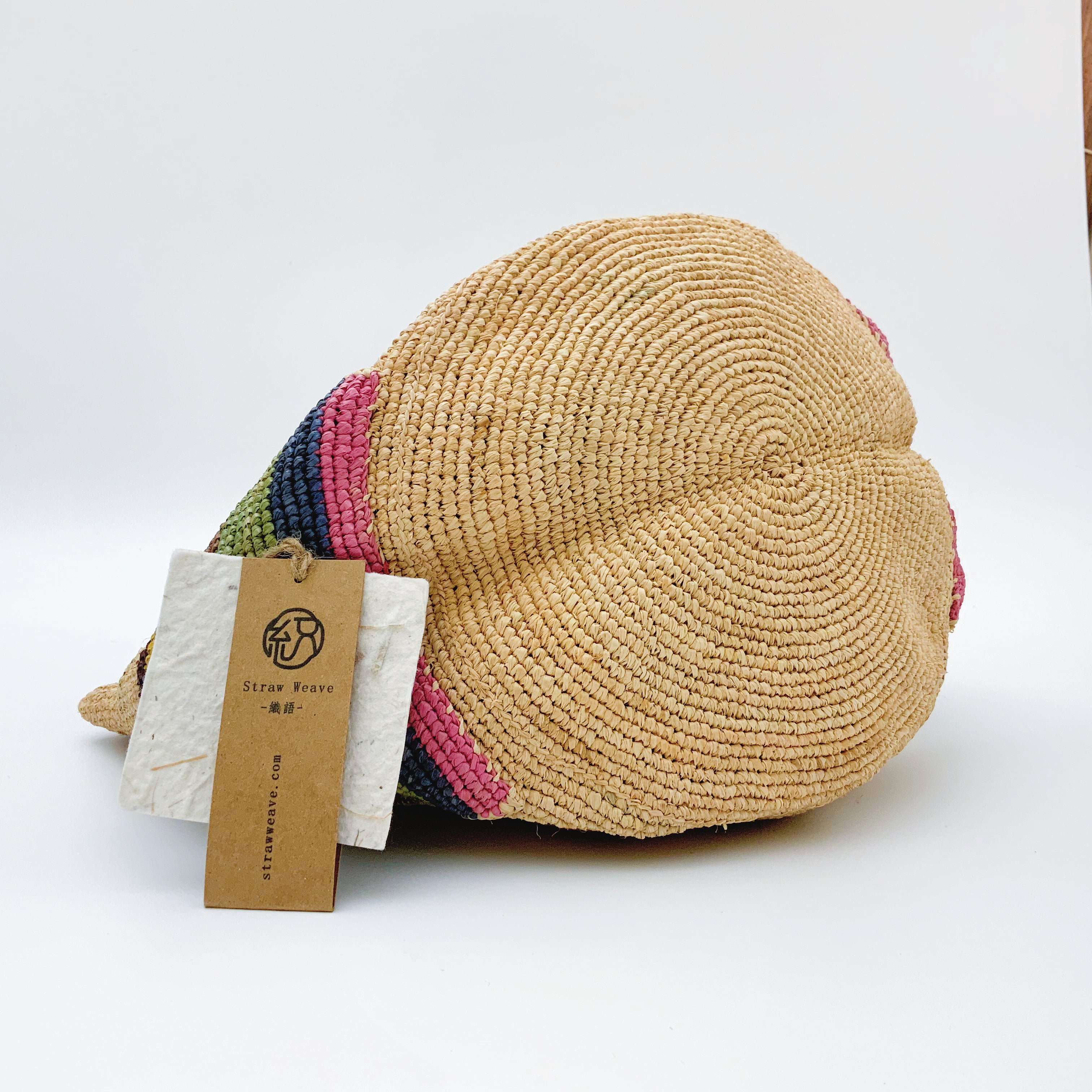 StrawWeave Eco-Friendly Handwoven Premium Raffia Handbag New Colorful Outer-Pocket Straw Woven Bag for Women, Beach & Vacation Tote Bag