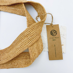 StrawWeave Eco-Friendly Handwoven Raffia Color-Block Large-Capacity Shoulder Bag Travel & Vacation Straw Beach Bag, Bucket Bag, Casual Commuter Handbag