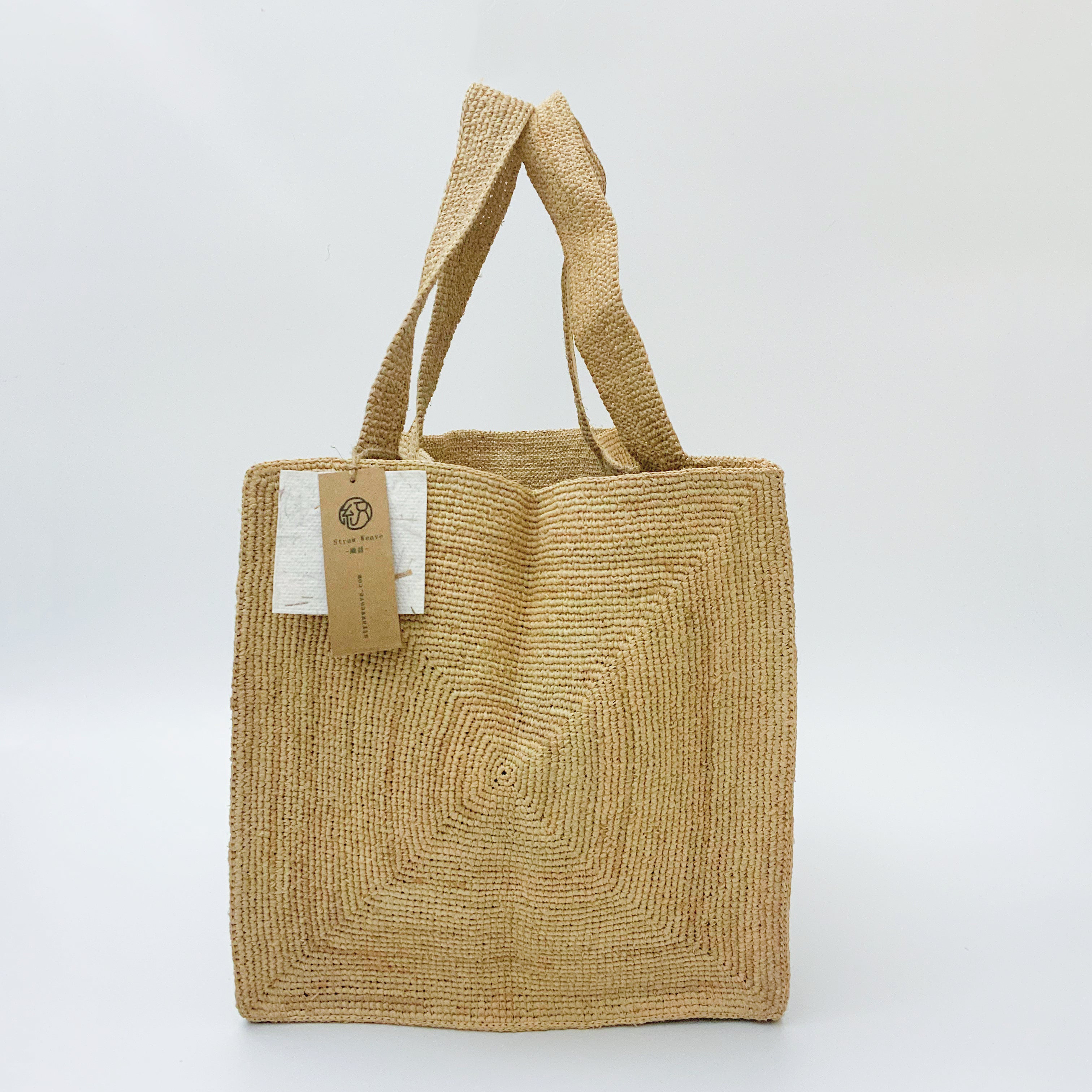 StrawWeave Eco-Friendly Handmade Raffia Tote Bag, Women's Large Capacity Woven Shoulder Handbag, Simple Fashion Summer Beach Vacation Purse