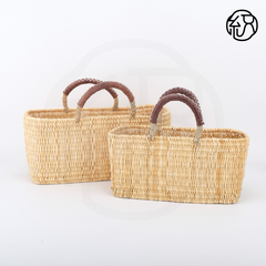 Yellow Grass Handwoven Straw Tote Handheld Bag B032