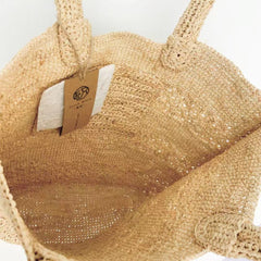 StrawWeave Eco-Friendly Handwoven Premium Raffia Handbag  New Handheld Large-Capacity Hollow Woven Bag, Beach & Vacation Tote Bag