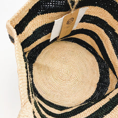 StrawWeave Eco-Friendly Handmade Raffia Tote Bag, Women's Large Capacity Striped Color-Block Woven Handbag, Stylish Top-Handle Summer Beach Vacation Purse