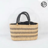 Xuxing craft straw bag ins summer bag women's one-shoulder Korean version bamboo and rattan weaving retro portable simple vacation bag