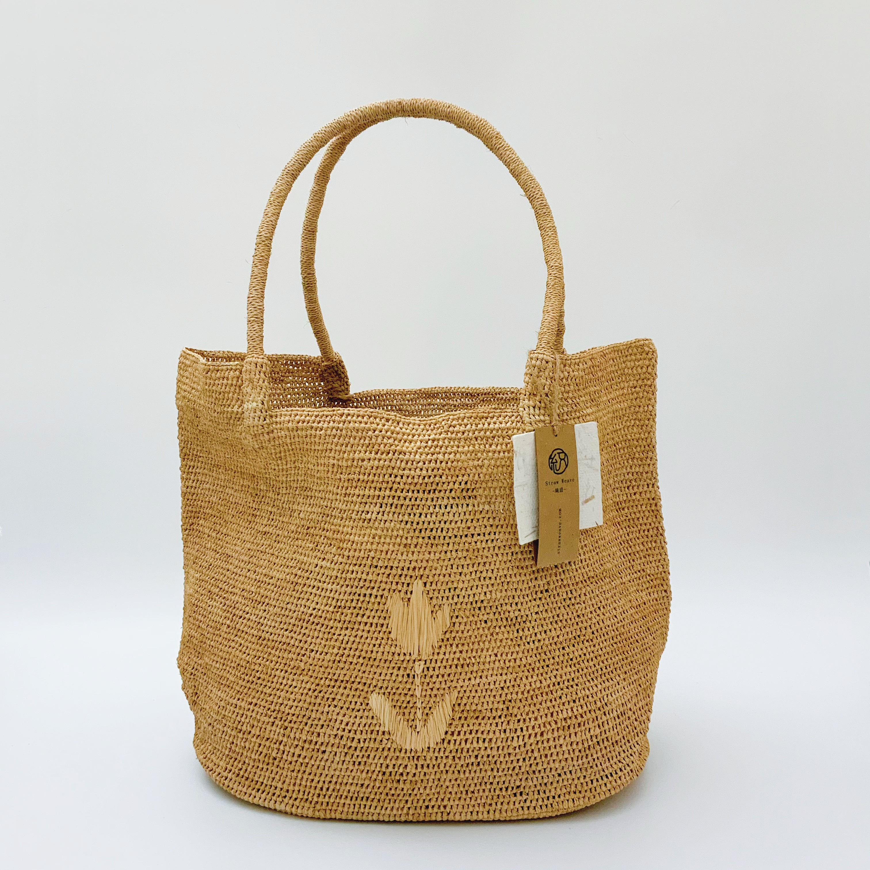 StrawWeave Eco-Friendly Handwoven Premium Raffia Bag  Versatile Handmade Shoulder Straw Bag, Large-Capacity Tote Bag for Women, Beach & Seaside