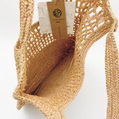 StrawWeave Eco-Friendly Handwoven Raffia Hollow Bag, Premium Summer Handheld Straw Bag for Women, Beach Vacation Tote Bag