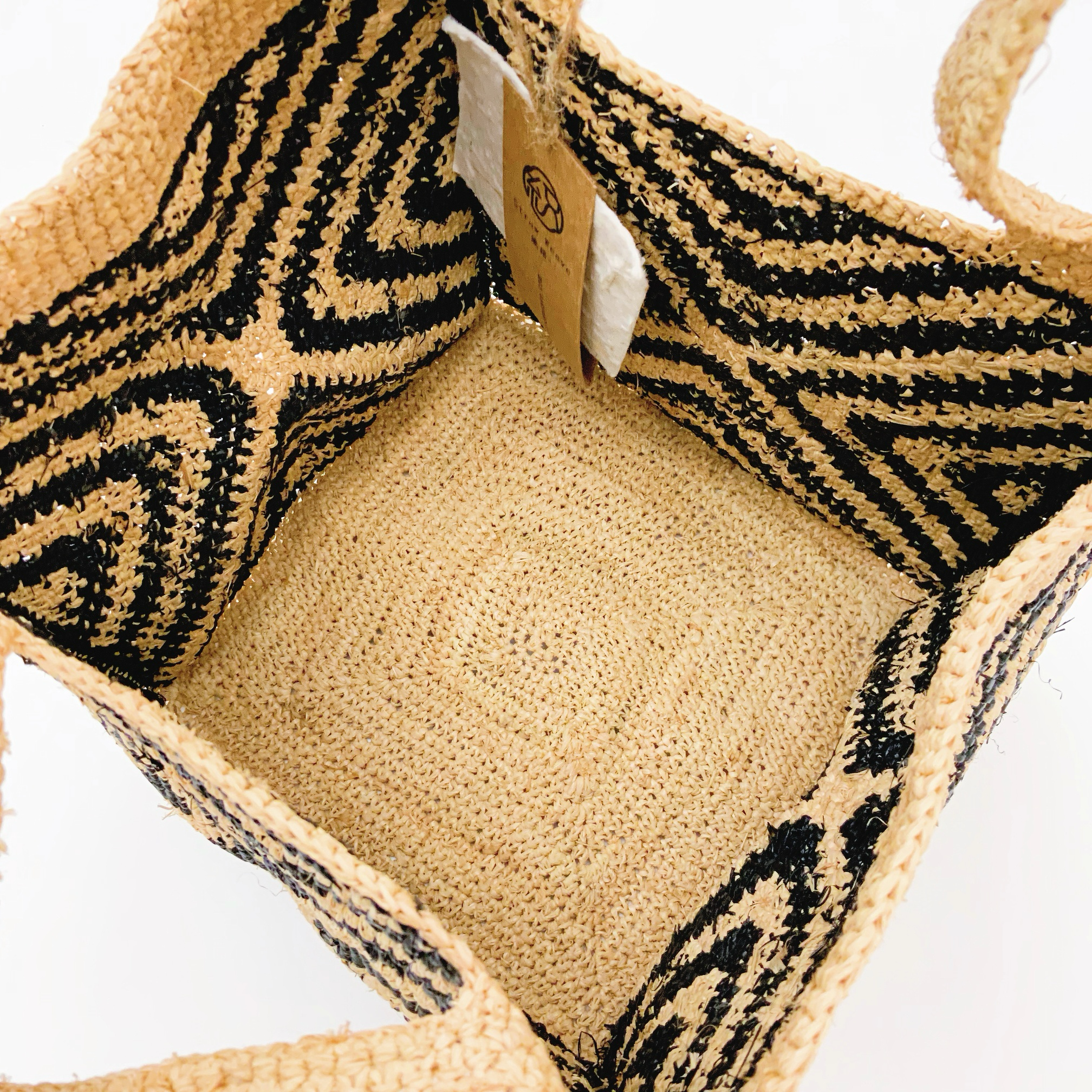 StrawWeave Eco-Friendly Handwoven Summer Women's Raffia Hand-Crocheted Color-Block Striped Tote Bag Large Capacity Vacation Five-Sided Shoulder Bag, Versatile Underarm Bag