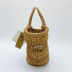 StrawWeave Eco-Friendly Handwoven French-Style Vintage Straw Bag  Niche Hollow Handheld Woven Bag, Forest-Style Hand-Carry Basket Bag, Vacation & Beach Bag
