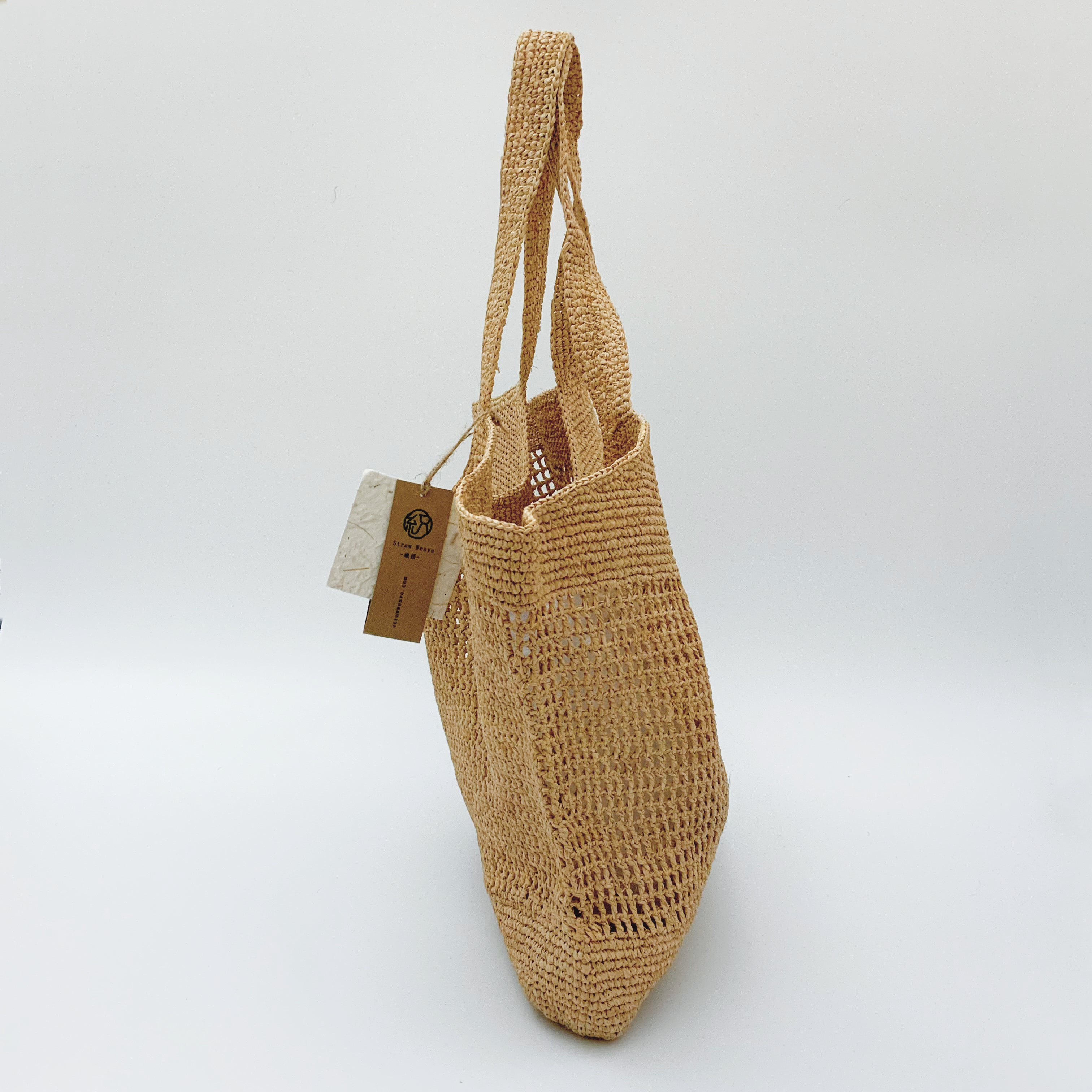 StrawWeave Handmade Raffia Tote Bag  Eco-Friendly Large Woven Summer Beach Bag for Women, French Vacation Casual Shoulder Handbag