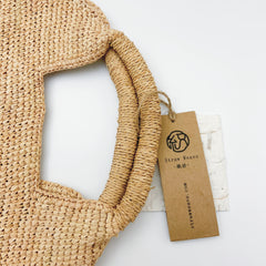 StrawWeave Handmade Raffia Tote  Premium Eco-Friendly Woven Bag, Summer Beach & Vacation Handbag