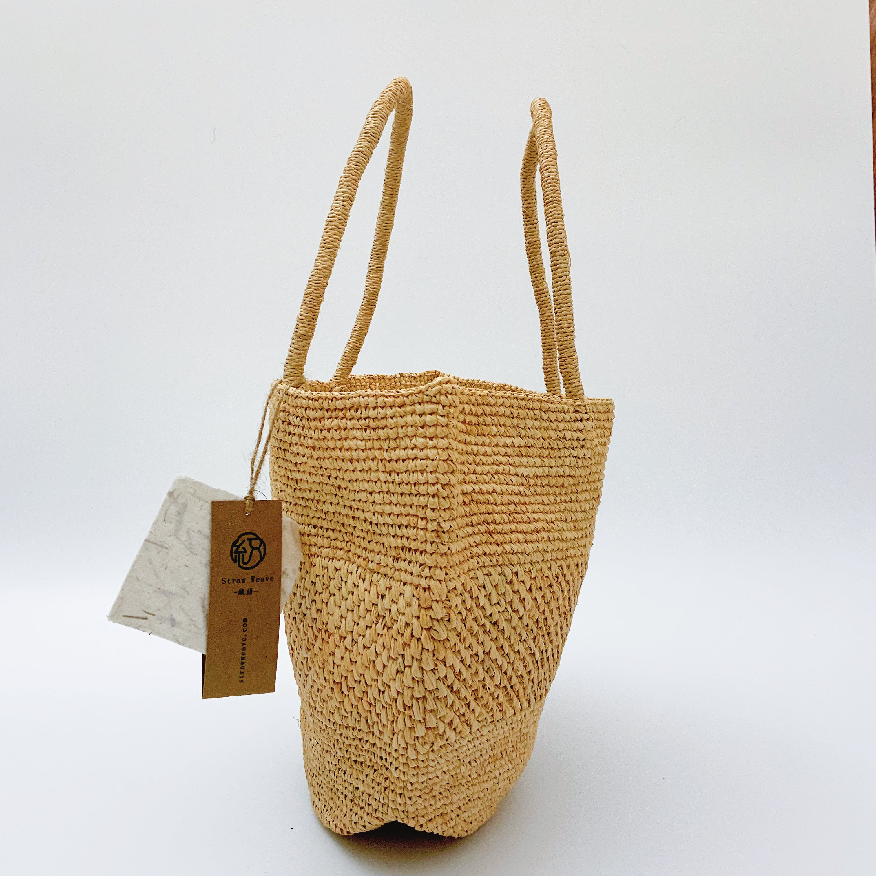 StrawWeave Eco-Friendly Handwoven Premium Raffia Handbag  New Summer Large-Capacity Tote Woven Bag, Beach & Vacation Straw Bag