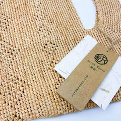 StrawWeave Handmade Raffia Tote Bag  Eco-Friendly Large Woven Summer Beach Bag for Women, Vintage Travel Handbag