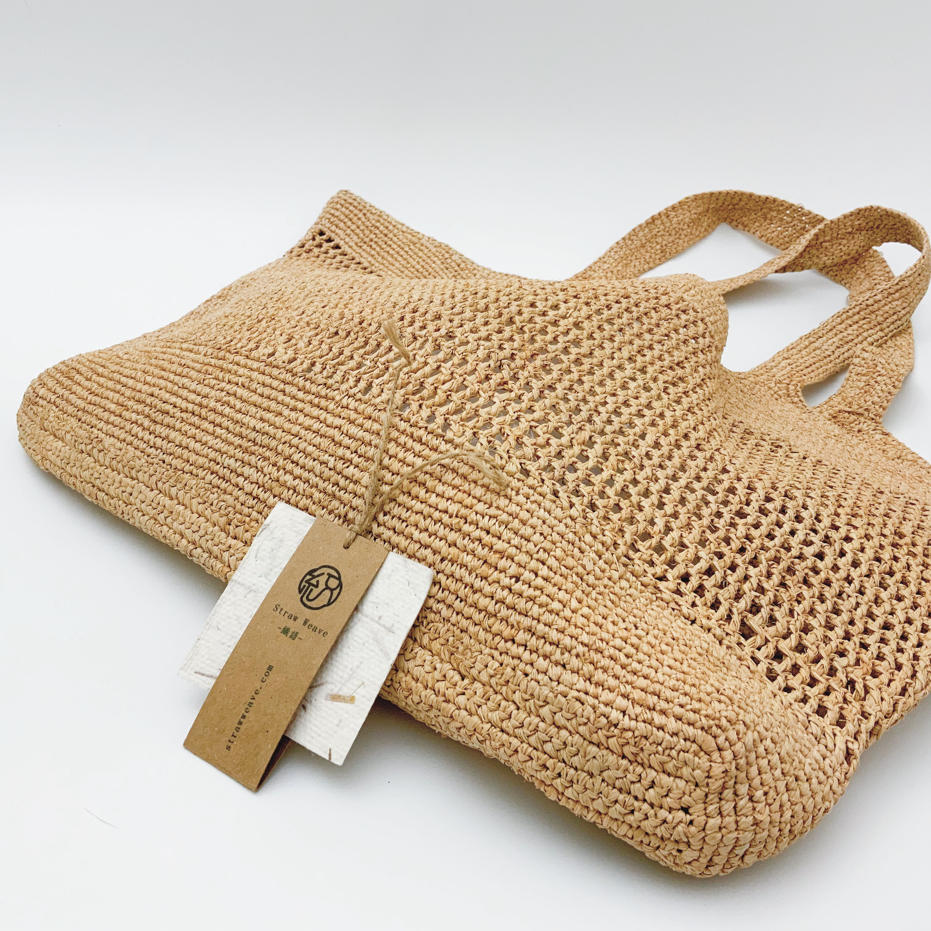 StrawWeave Handmade Raffia Tote Bag  Eco-Friendly Large Woven Summer Beach Bag for Women, French Vacation Casual Shoulder Handbag