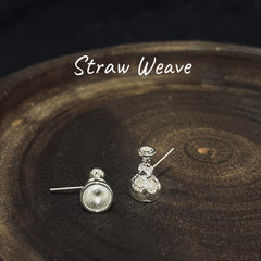 Vintage Wine Glass Stud Earrings