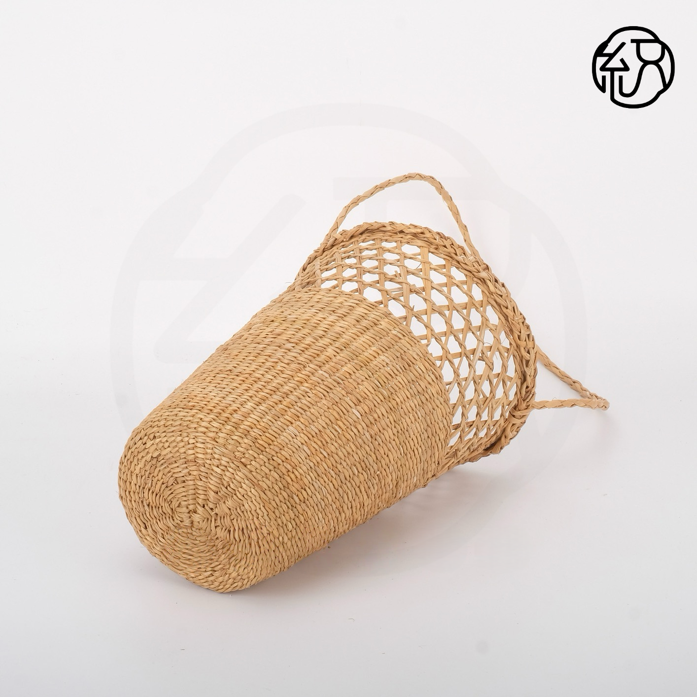 Eco-Friendly Straw Bucket Bag, Handmade Yellow Paper Rope Tote with Rattan Frame, Large Floral Basket Woven Handbag for Women's Summer Beach Vacation