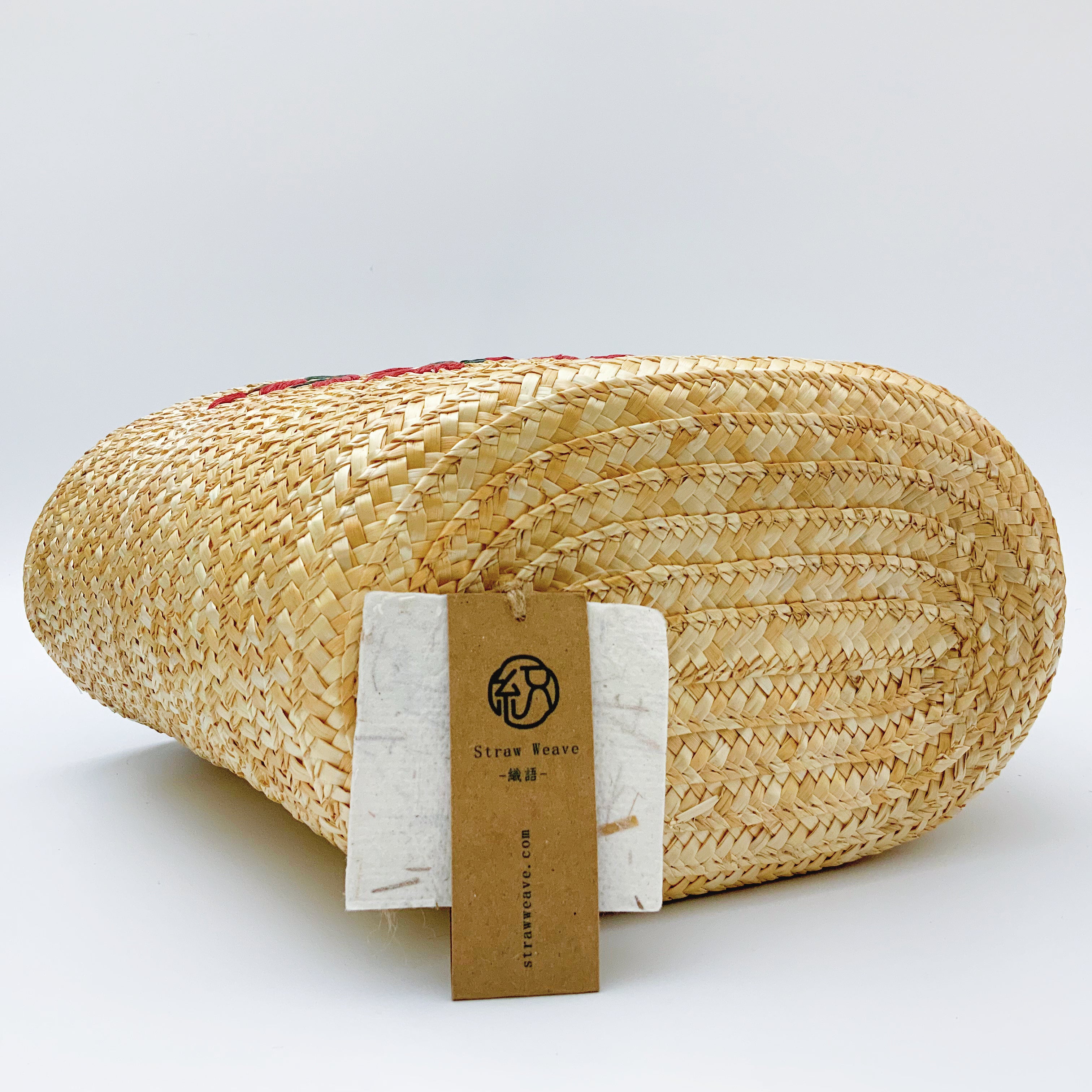 StrawWeave Eco-Friendly Handwoven Niche Embroidered Cherry Shoulder Straw Bag  New Fashion Large-Capacity Wheat Straw Woven Bag, Beach & Vacation Tote Bag