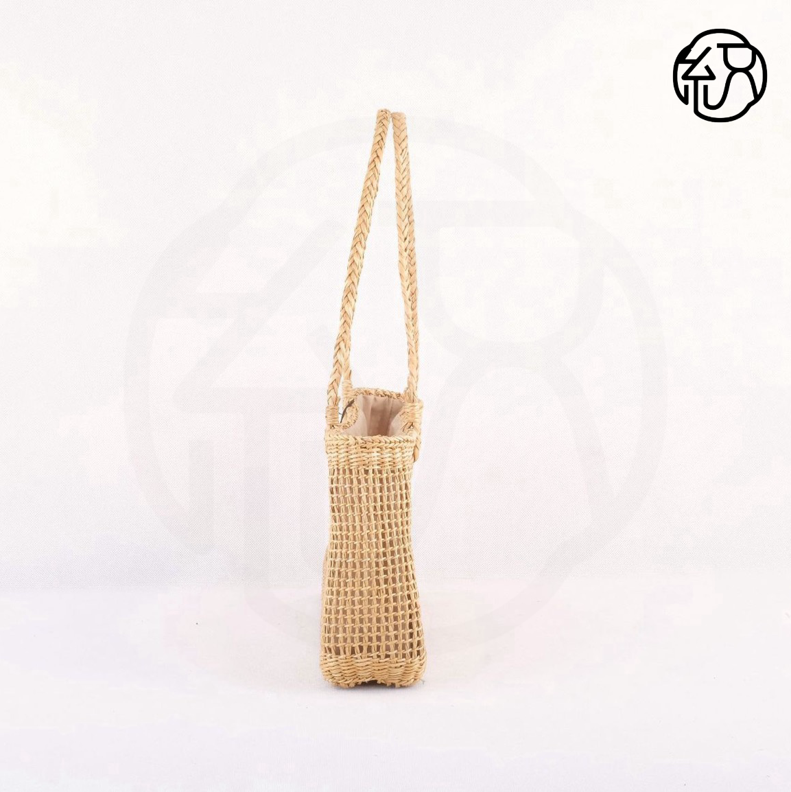 StrawWeave Eco-Friendly Handmade Straw Shoulder Bag, Women's Summer Yellow Grass Mesh Drawstring Tote, Underarm Woven Handbag for Beach Vacation'