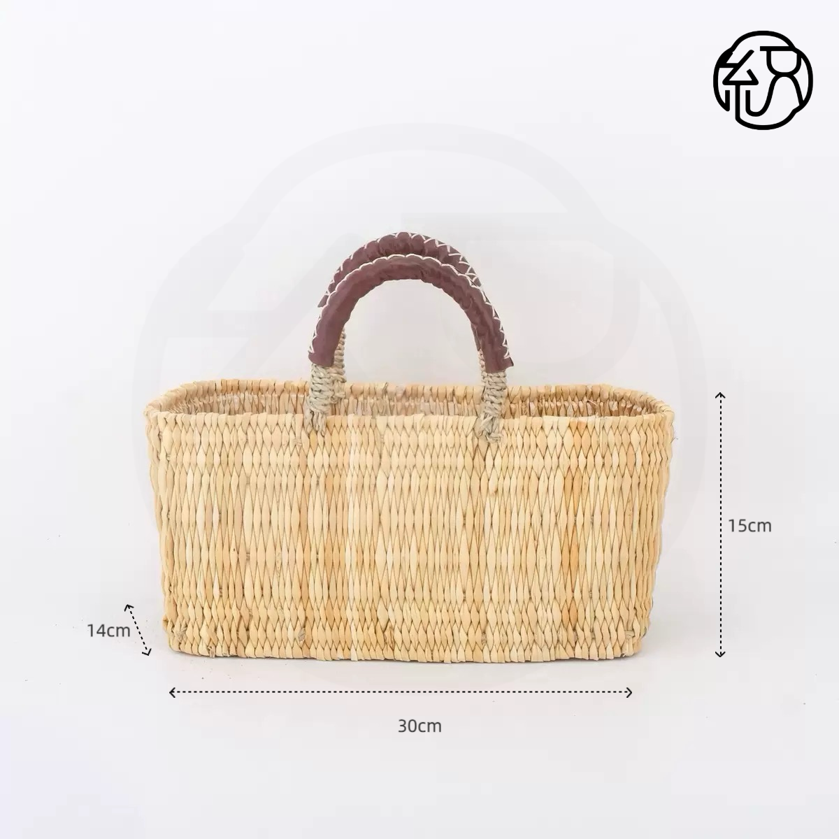 Yellow Grass Handwoven Straw Tote Handheld Bag B032