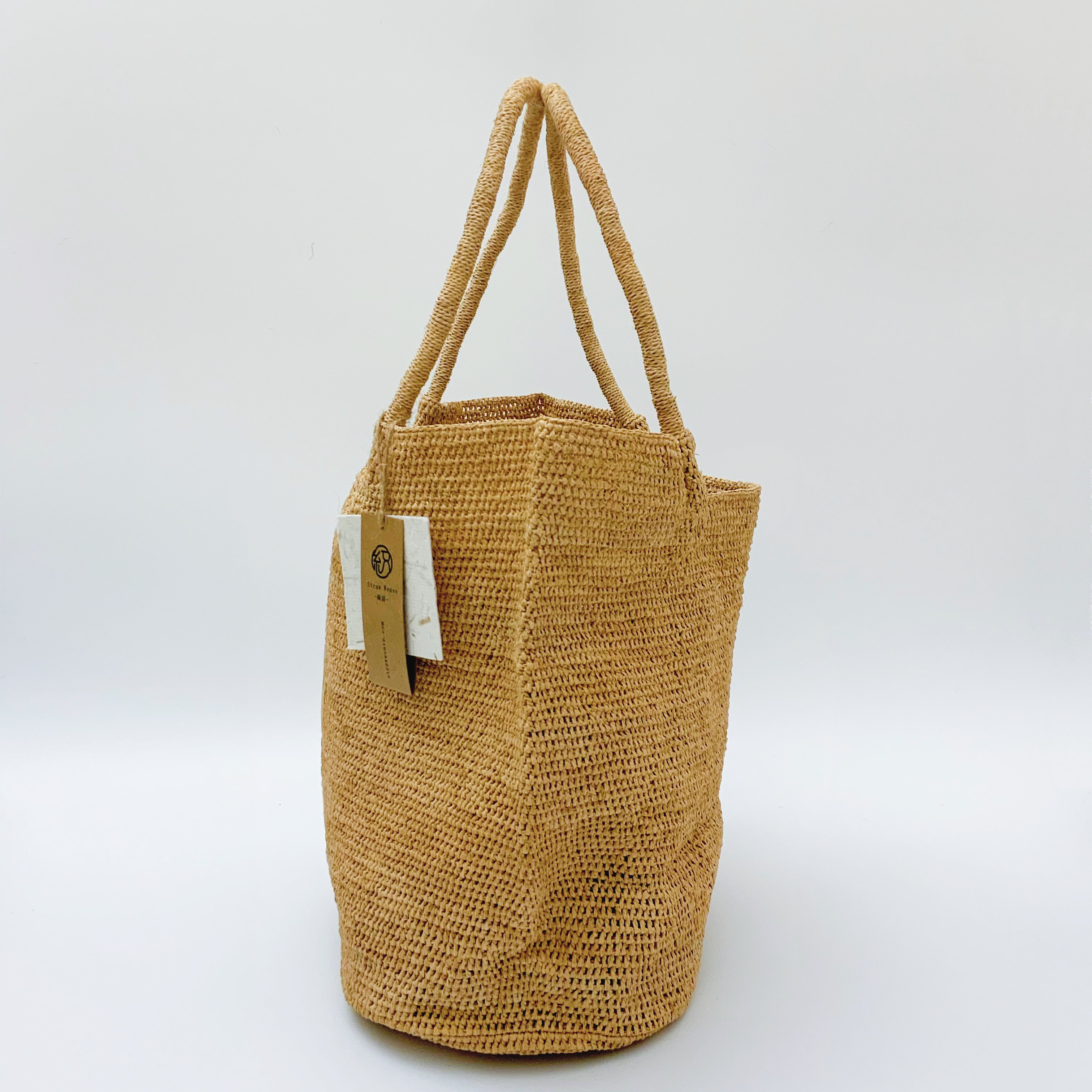 StrawWeave Eco-Friendly Handwoven Premium Raffia Bag  Versatile Handmade Shoulder Straw Bag, Large-Capacity Tote Bag for Women, Beach & Seaside