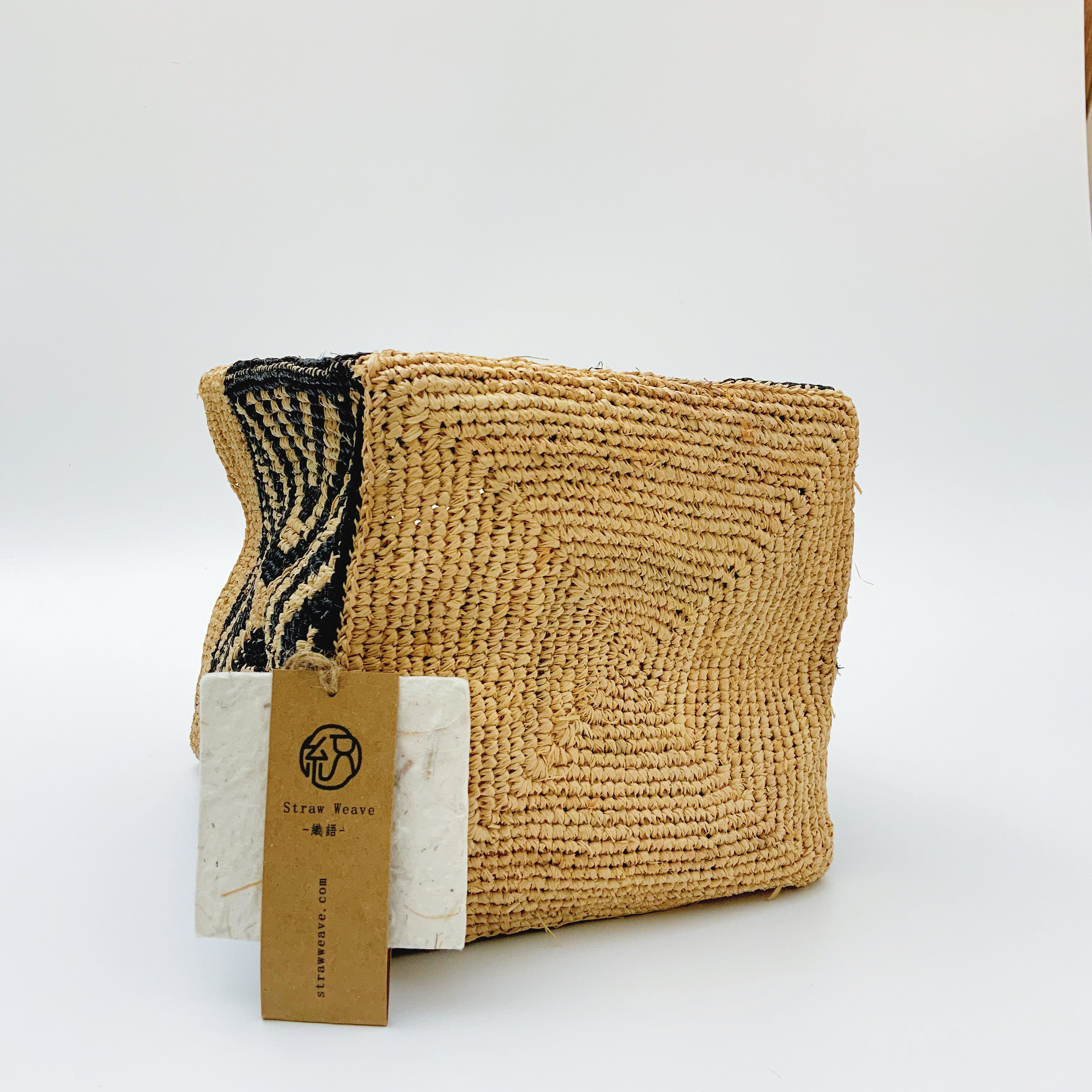 StrawWeave Eco-Friendly Handwoven Summer Women's Raffia Hand-Crocheted Color-Block Striped Tote Bag  Large Capacity Vacation Five-Sided Shoulder Bag, Versatile Underarm Bag