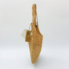 StrawWeave Eco-Friendly Handwoven Raffia Hollow Bag, Premium Summer Handheld Straw Bag for Women, Beach Vacation Tote Bag