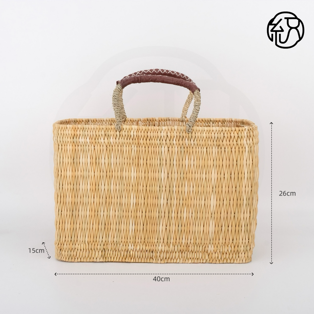 Yellow Grass Handwoven Straw Tote Handheld Bag B032