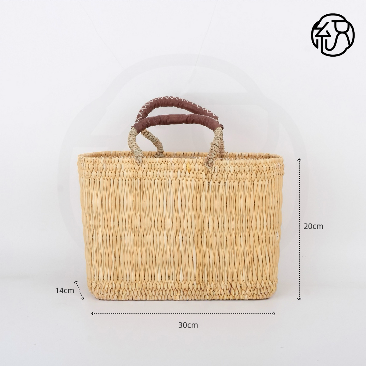 Yellow Grass Handwoven Straw Tote Handheld Bag B032