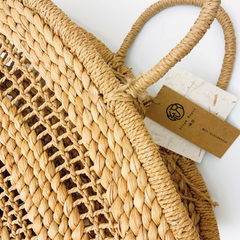 StrawWeave Eco-Friendly Handwoven French-Style Vintage Straw Bag  Niche Hollow Handheld Woven Bag, Forest-Style Hand-Carry Basket Bag, Vacation & Beach Bag
