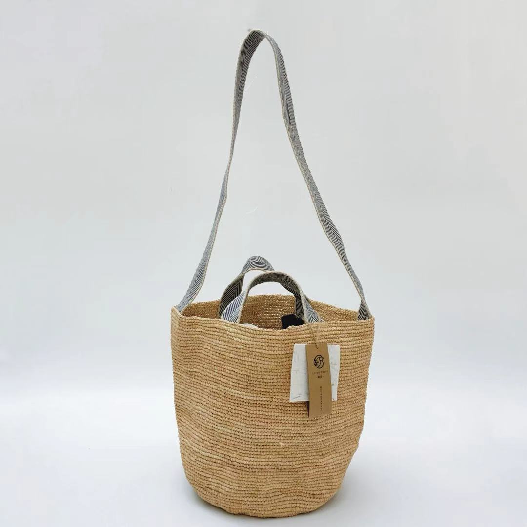 StrawWeave Eco-Friendly Handwoven Raffia Bag  Crossbody Bag, Handheld Straw Bag, Bucket Bag, Versatile Shoulder Woven Bag, Beach Bag