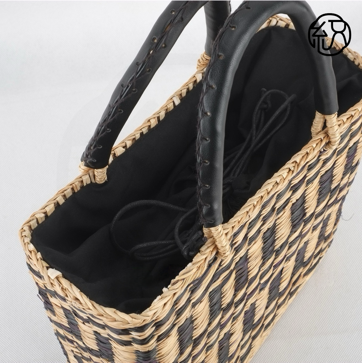 StrawWeave Eco-Friendly Handmade Straw Tote Bag, Women's Yellow Grass Woven Frame Handbag, Summer Top-Handle Beach Vacation Purse