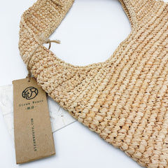 StrawWeave Eco-Friendly Handmade Raffia Shoulder Bag, Women's Small Woven Crossbody Tote, Elegant Casual Summer Beach Vacation Handbag