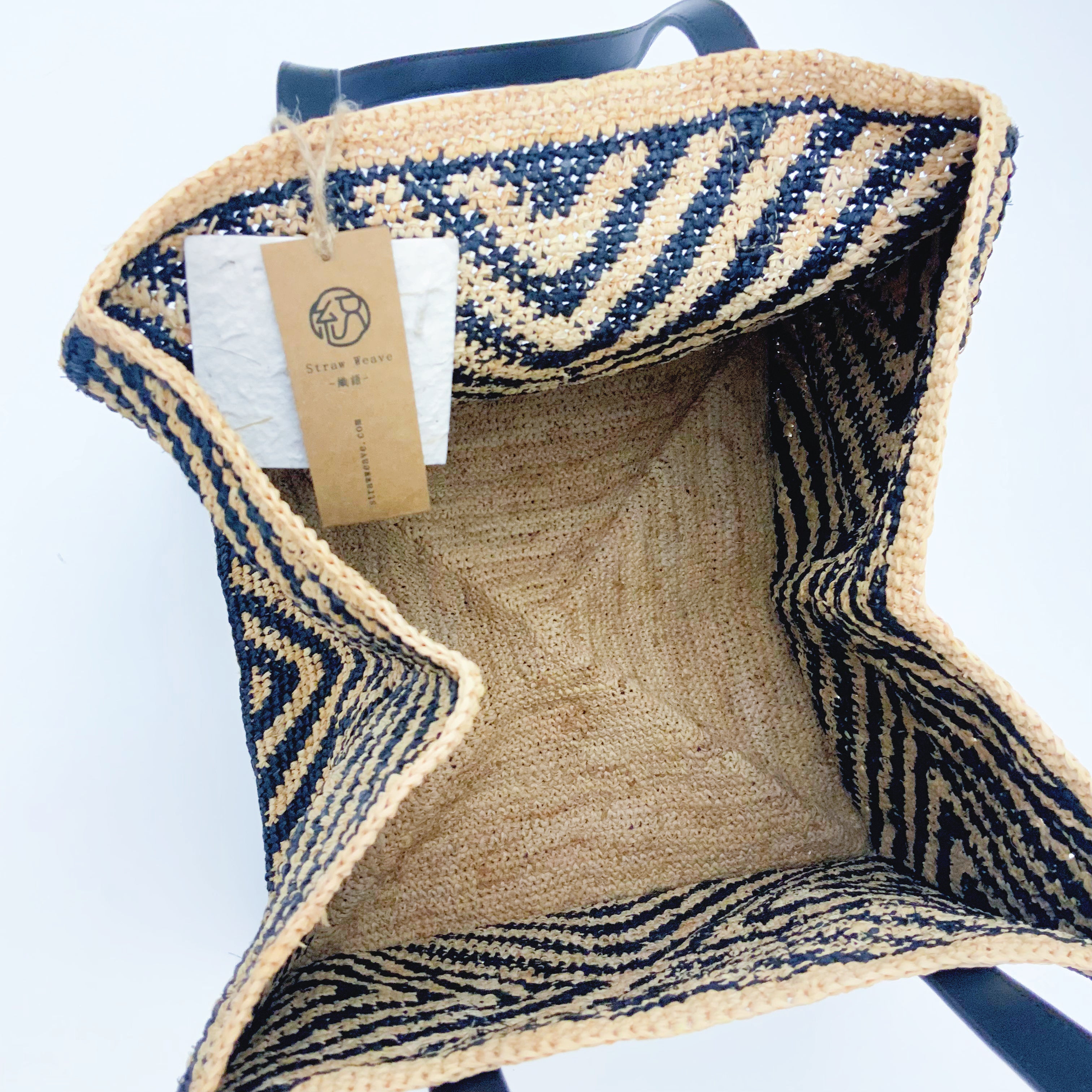 StrawWeave Eco-Friendly Handmade Raffia Tote Bag, Women's Large Capacity Color-Block Woven Shoulder Handbag, Stylish Summer Beach Vacation Purse