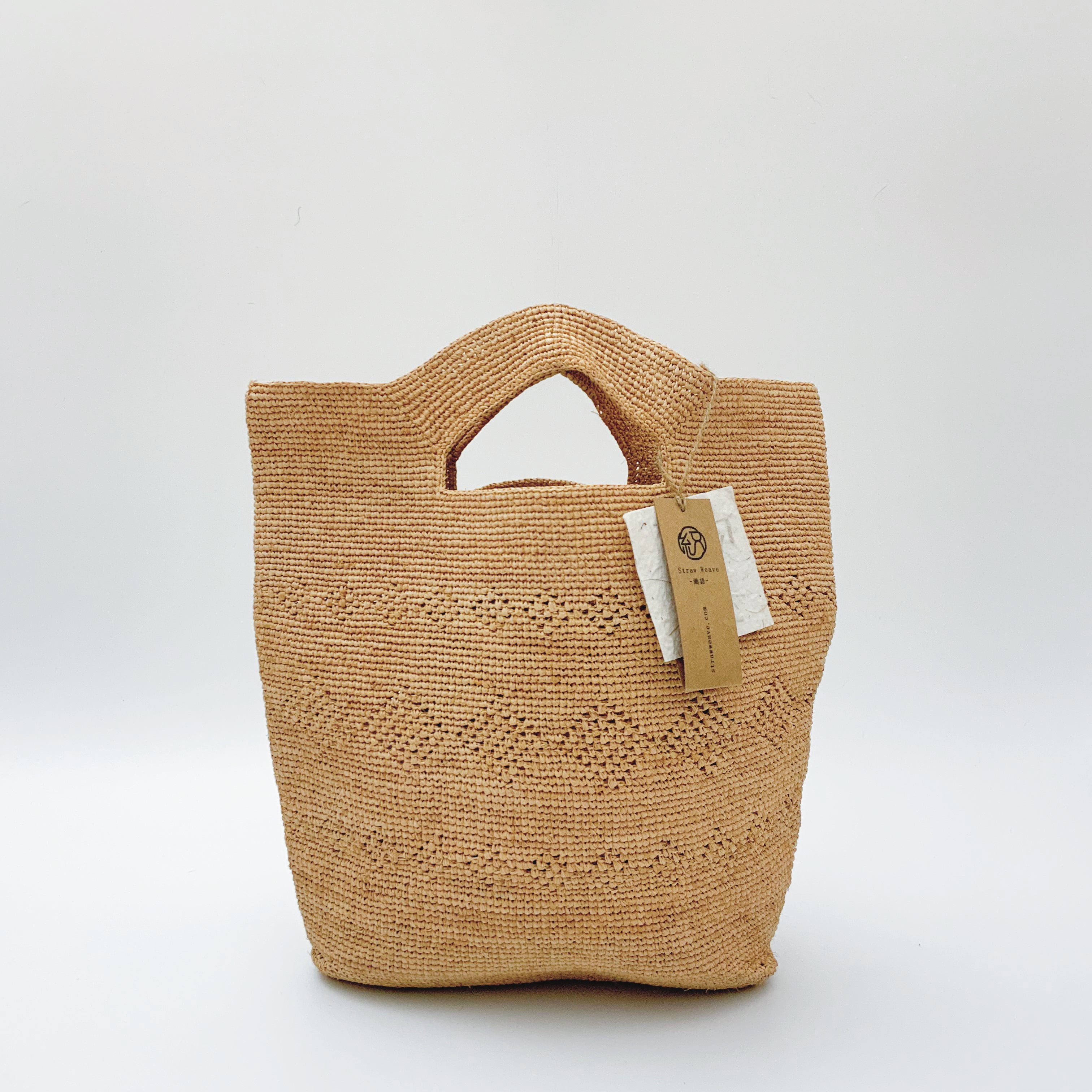 StrawWeave Handmade Raffia Tote Bag  Eco-Friendly Large Woven Summer Beach Bag for Women, Vintage Travel Handbag