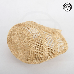 Eco-Friendly Handmade Straw Handbag, Women's Round Hollow-Out Yellow Grass Tote, Woven Top-Handle Purse for Summer Beach Vacation