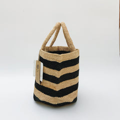 StrawWeave Eco-Friendly Handmade Raffia Tote Bag, Women's Large Capacity Striped Color-Block Woven Handbag, Stylish Top-Handle Summer Beach Vacation Purse